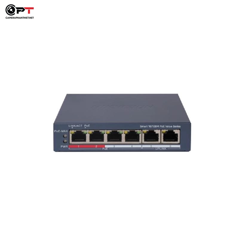 Switch PoE Gigabit Hikvision DS-3E1505P-EI/M 4 cổng